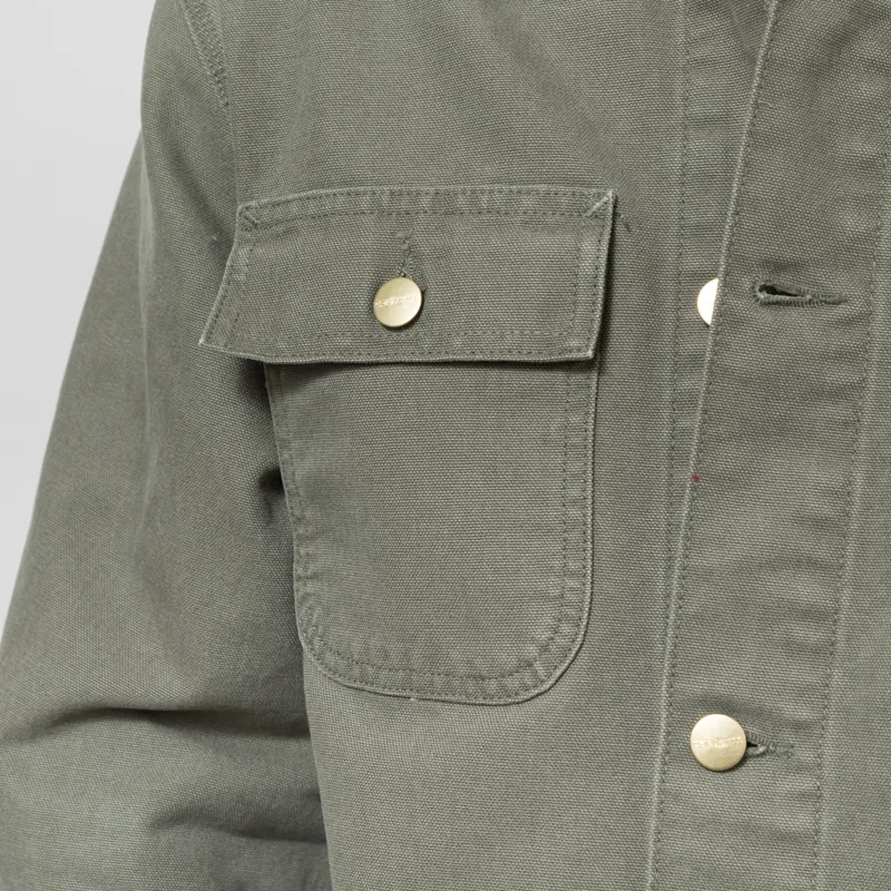 Carhartt WIP Michigan Summer Coat Leaf Stone Canvas-6