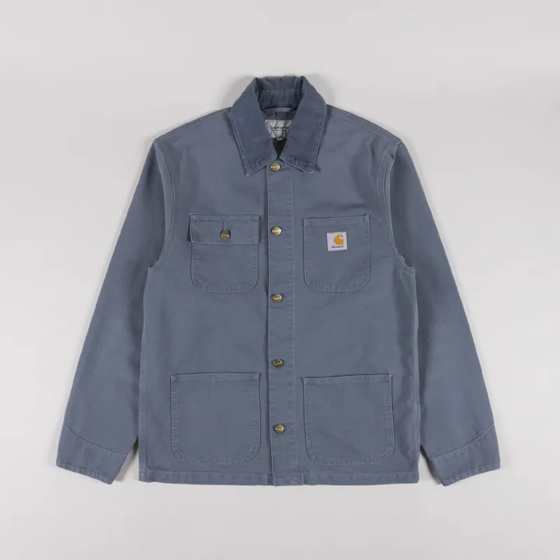 Carhartt WIP Michigan Summer Coat Cozy Blue Stone Canvas