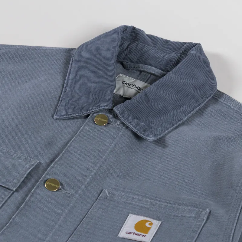 Carhartt WIP Michigan Summer Coat Cozy Blue Stone Canvas-4