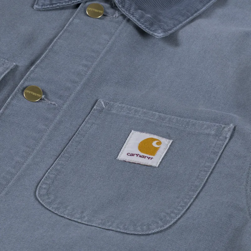 Carhartt WIP Michigan Summer Coat Cozy Blue Stone Canvas-5