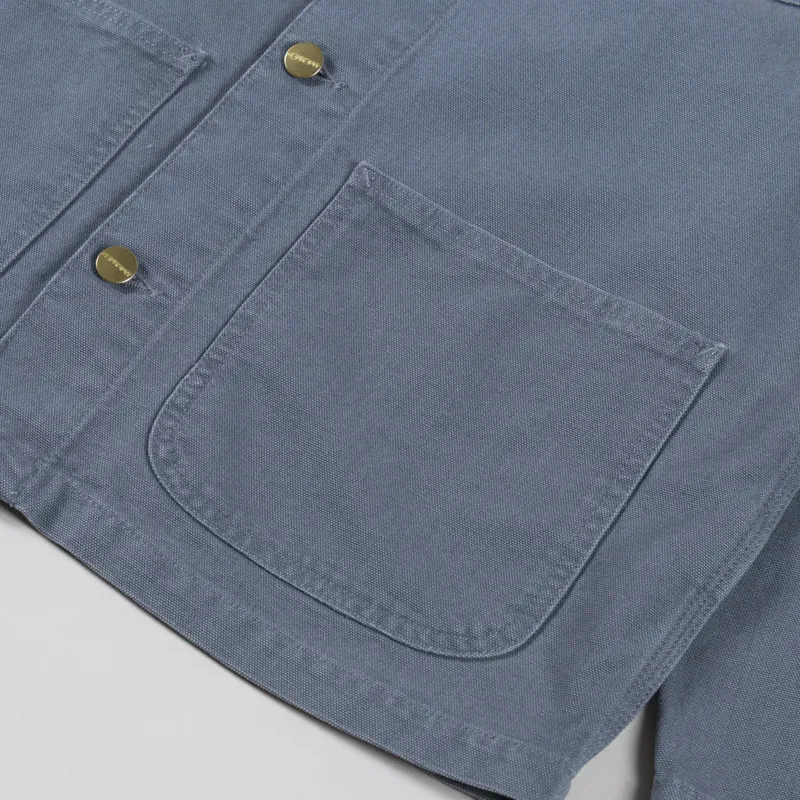 Carhartt WIP Michigan Summer Coat Cozy Blue Stone Canvas-6