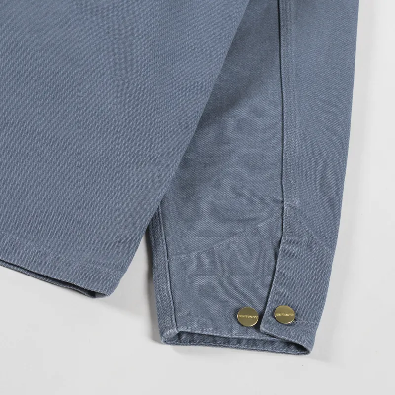 Carhartt WIP Michigan Summer Coat Cozy Blue Stone Canvas-8