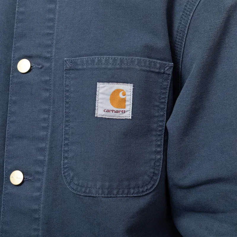 Carhartt WIP Michigan Summer Coat Dusky Blue Stone Canvas-6