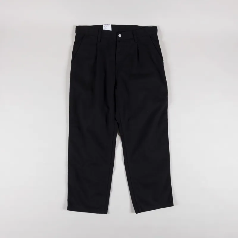 Carhartt WIP Albert Pant Black Rinsed Fountain Twill-1