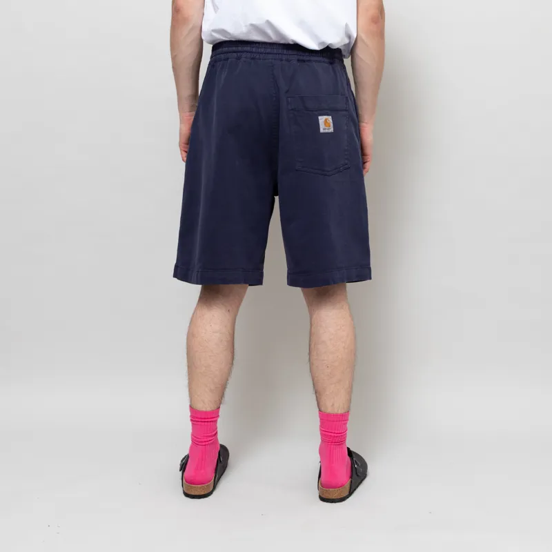 Carhartt WIP Floyde Shorts Blue Garment Dyed-3