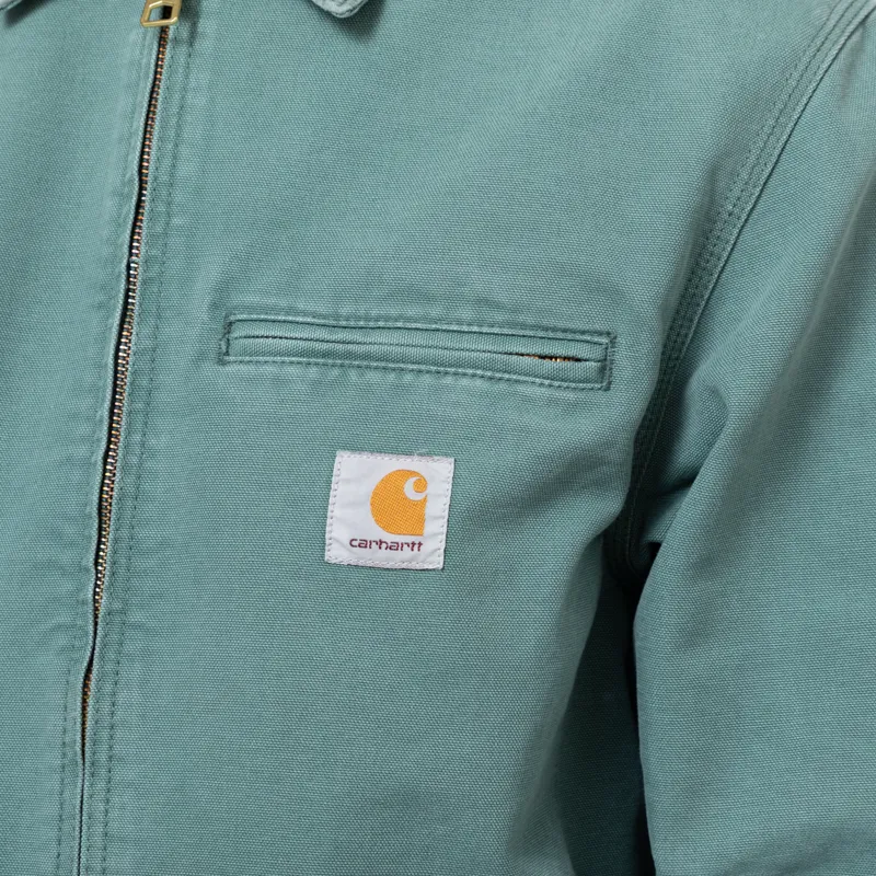 Carhartt WIP Detroit Jacket Silver Pine Stone Canvas-6