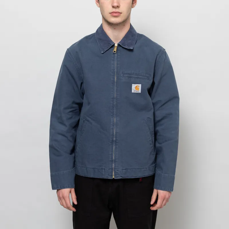 Carhartt WIP Detroit Jacket Dusky Blue Stone Canvas