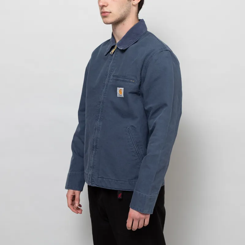 Carhartt WIP Detroit Jacket Dusky Blue Stone Canvas-1