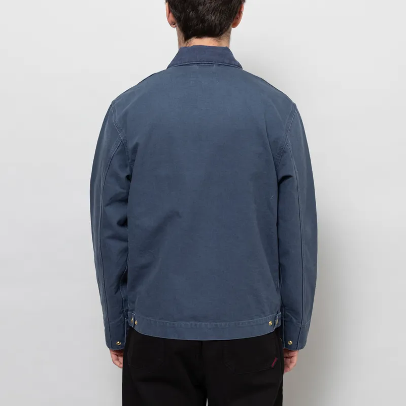 Carhartt WIP Detroit Jacket Dusky Blue Stone Canvas-3