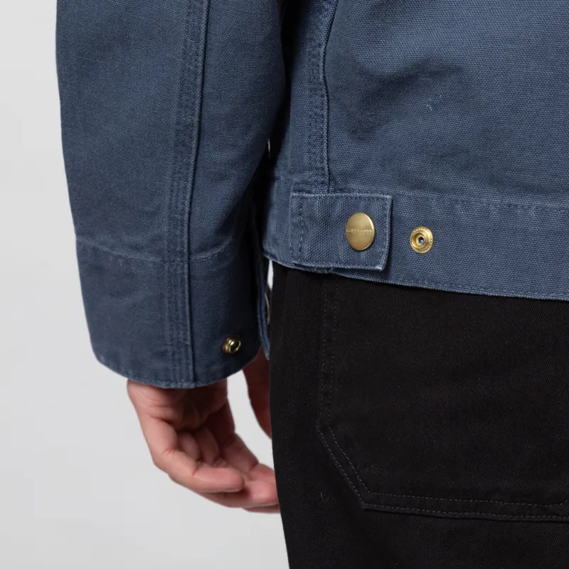 Carhartt WIP Detroit Jacket Dusky Blue Stone Canvas-10