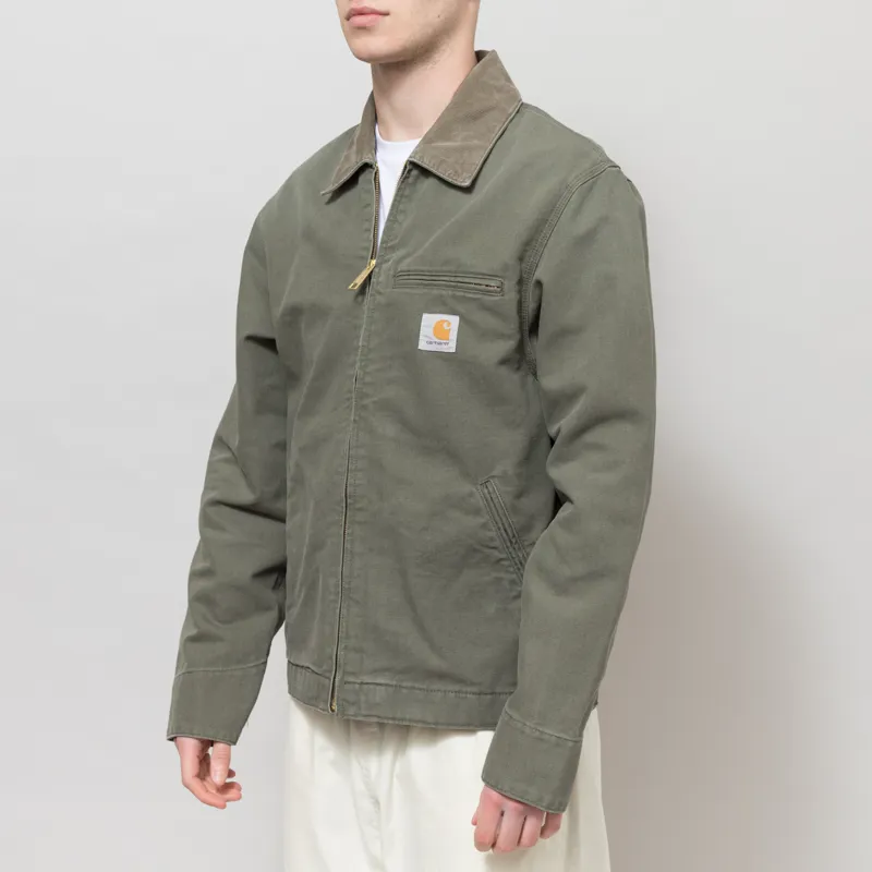 Carhartt WIP Detroit Jacket Leaf Stone Canvas-1