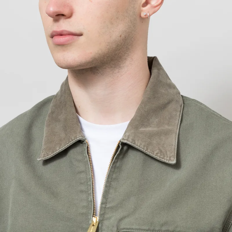 Carhartt WIP Detroit Jacket Leaf Stone Canvas-3