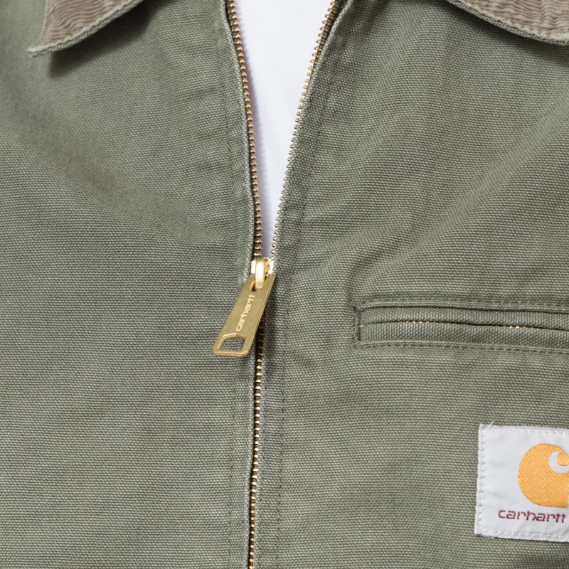 Carhartt WIP Detroit Jacket Leaf Stone Canvas-4