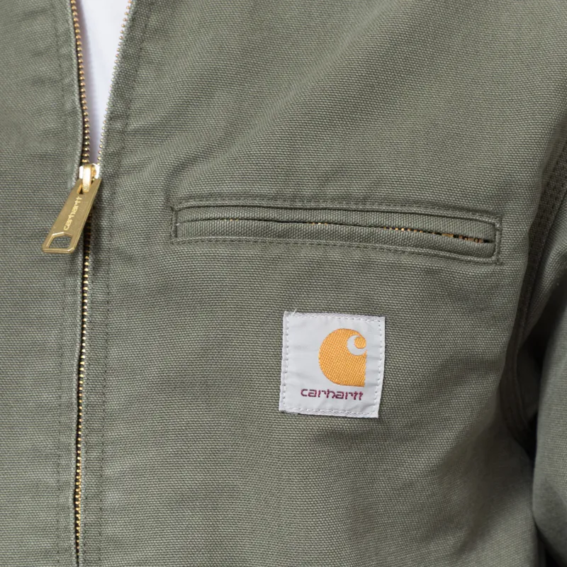 Carhartt WIP Detroit Jacket Leaf Stone Canvas-5