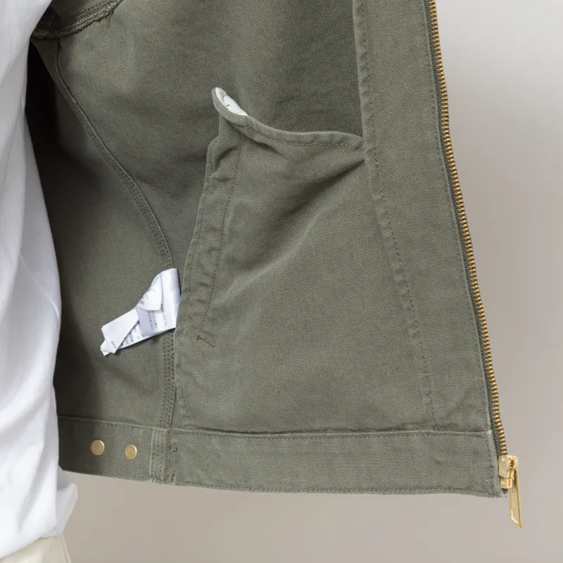 Carhartt WIP Detroit Jacket Leaf Stone Canvas-10