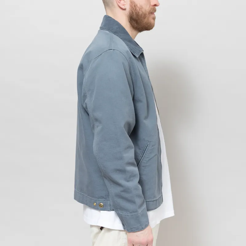 Carhartt WIP Detroit Jacket Cozy Blue Stone Canvas-4