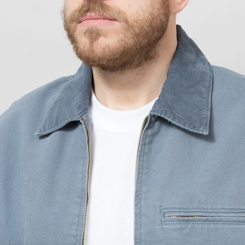 Carhartt WIP Detroit Jacket Cozy Blue Stone Canvas-5