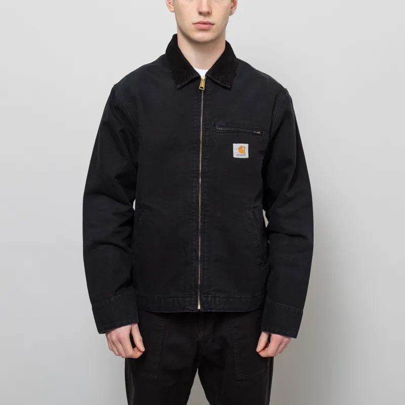 Carhartt WIP Detroit Jacket Black Stone Canvas