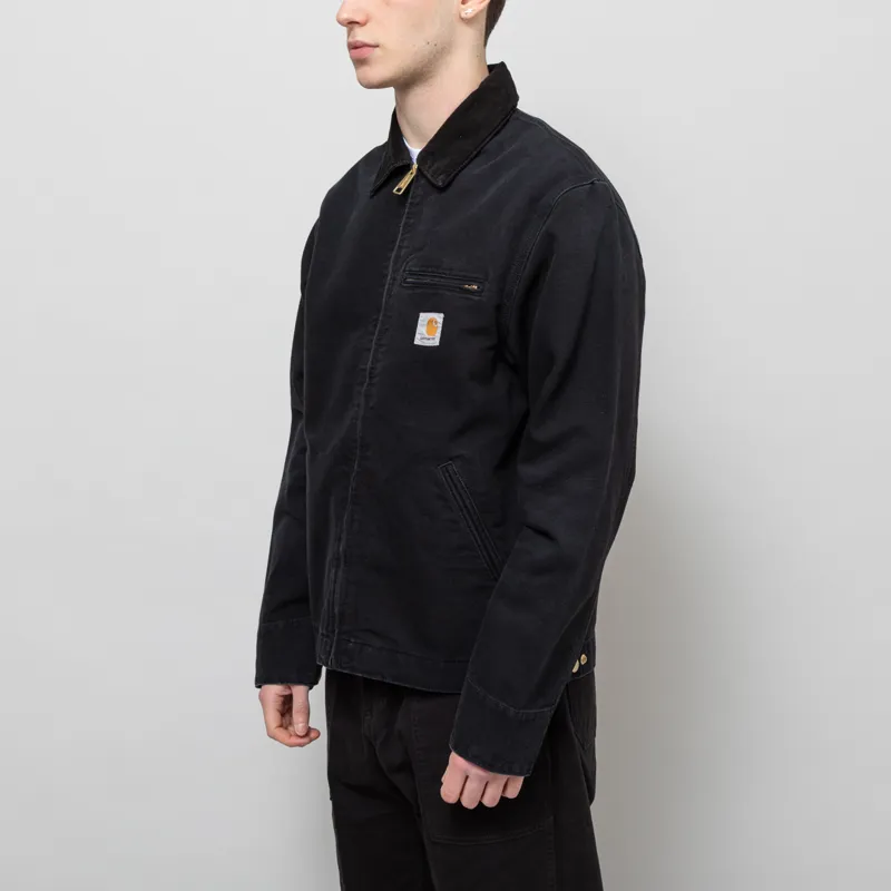 Carhartt WIP Detroit Jacket Black Stone Canvas-1