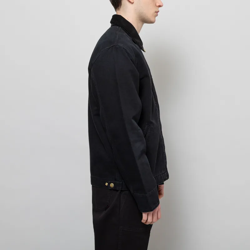 Carhartt WIP Detroit Jacket Black Stone Canvas-4