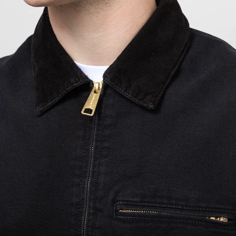 Carhartt WIP Detroit Jacket Black Stone Canvas-5