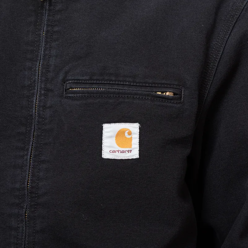 Carhartt WIP Detroit Jacket Black Stone Canvas-6