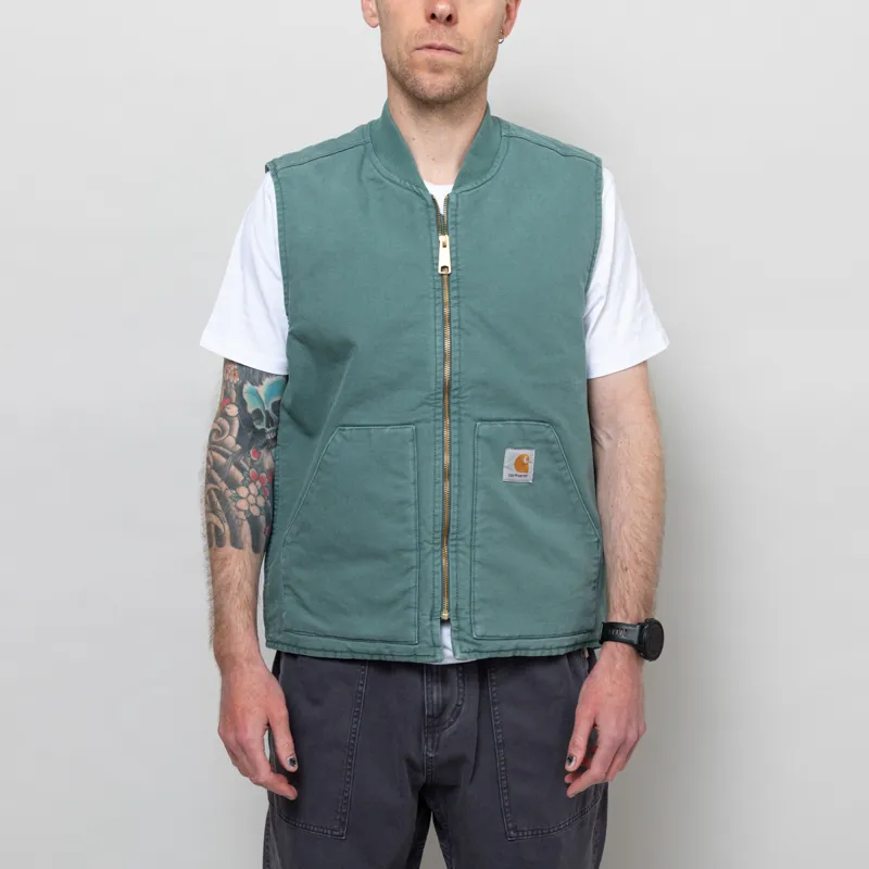 Carhartt WIP Classic Vest Silver Pine Stone Canvas