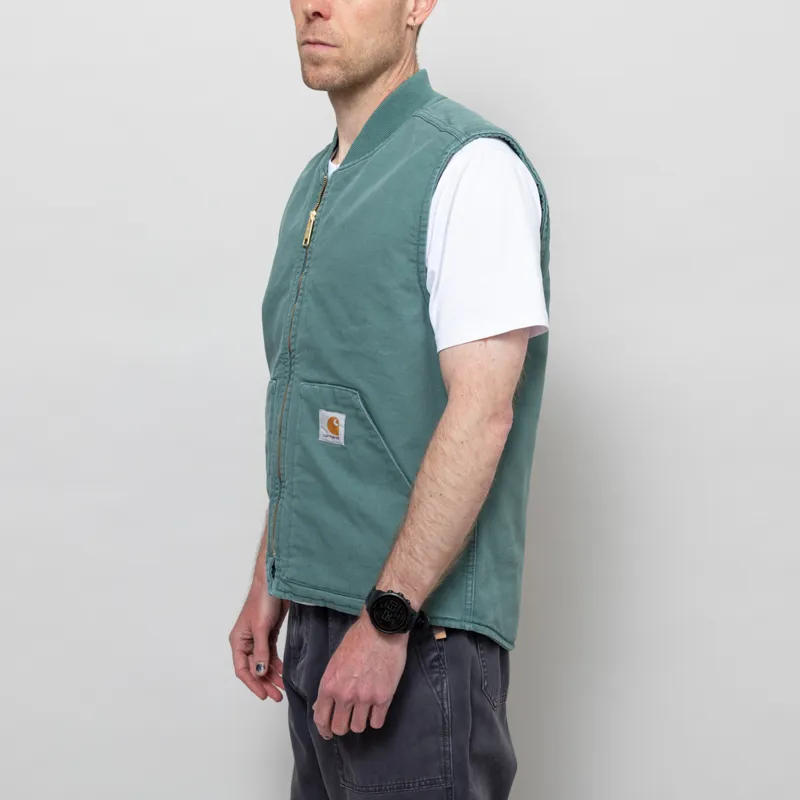 Carhartt WIP Classic Vest Silver Pine Stone Canvas-1