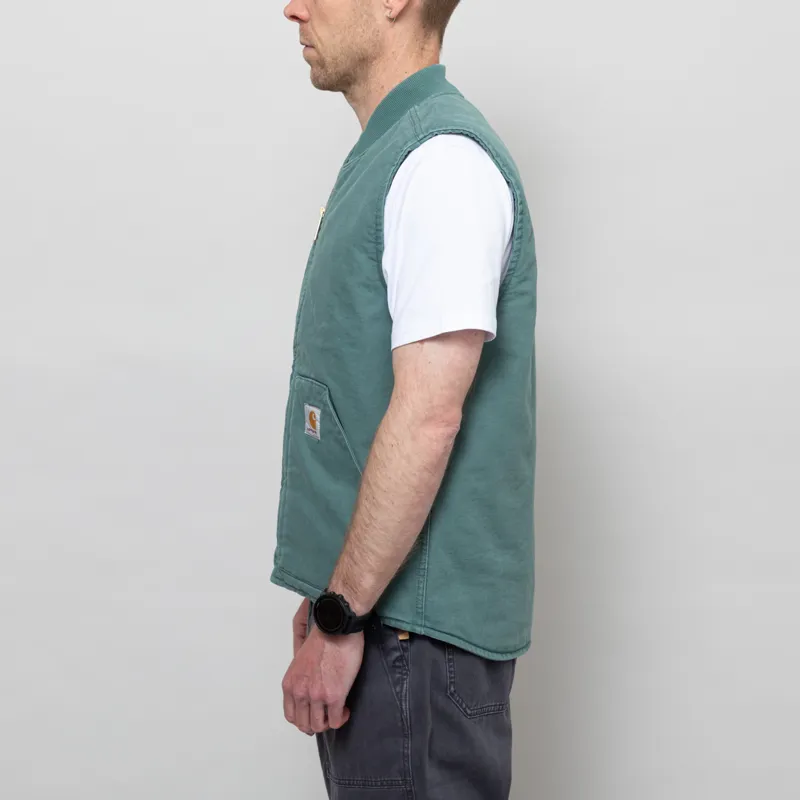 Carhartt WIP Classic Vest Silver Pine Stone Canvas-2
