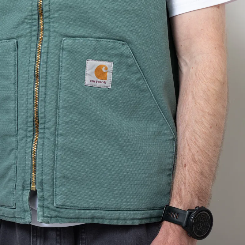Carhartt WIP Classic Vest Silver Pine Stone Canvas-6