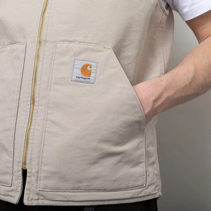 Carhartt WIP Classic Vest Dusky Beige Stone Canvas-6