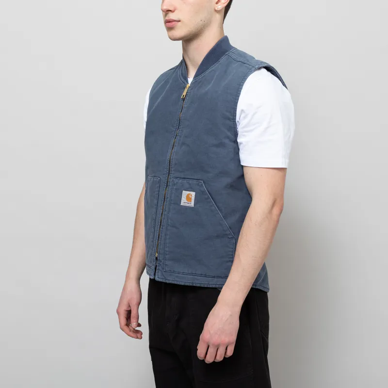 Carhartt WIP Classic Vest Dusky Blue Stone Canvas-1