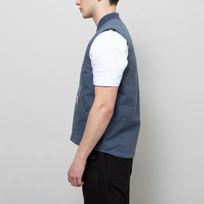 Carhartt WIP Classic Vest Dusky Blue Stone Canvas-2