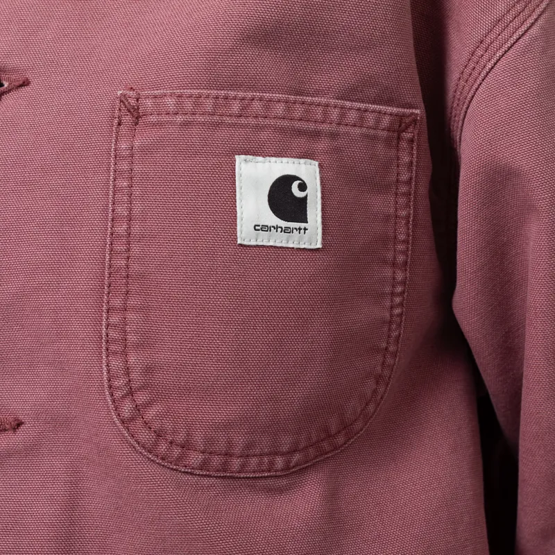 Carhartt WIP Womens OG Michigan Coat Dusky Pink Stone Canvas-6