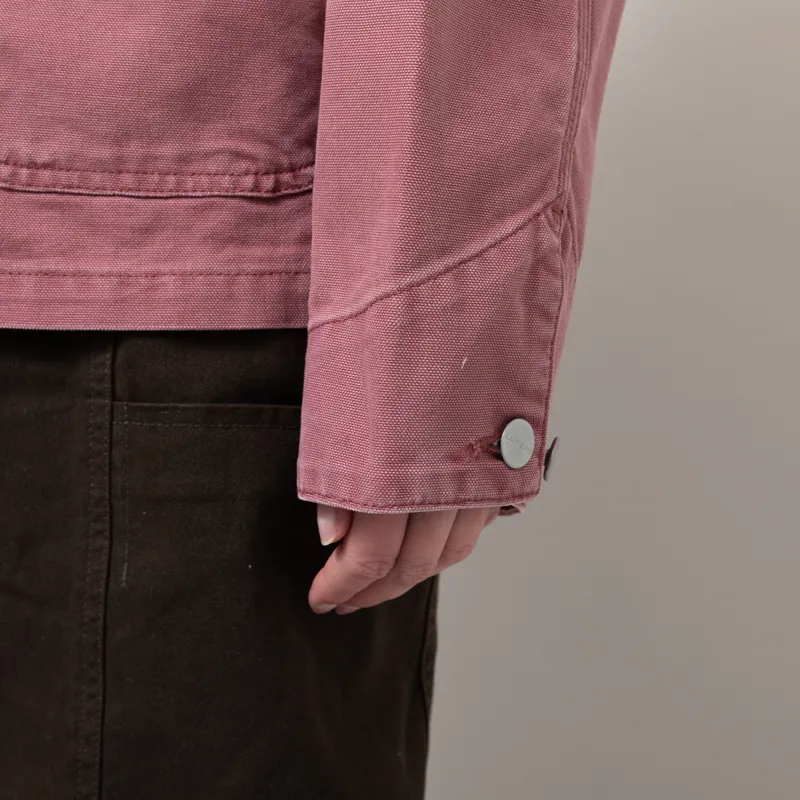 Carhartt WIP Womens OG Michigan Coat Dusky Pink Stone Canvas-9