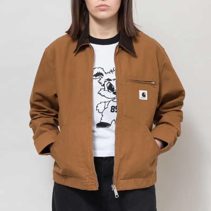 Carhartt WIP Womens OG Detroit Jacket Hamilton Brown Tobacco