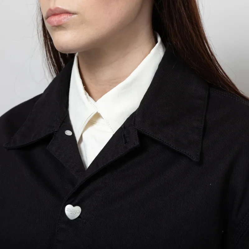 Carhartt WIP Womens Drewe Jacket Black Rinsed-5