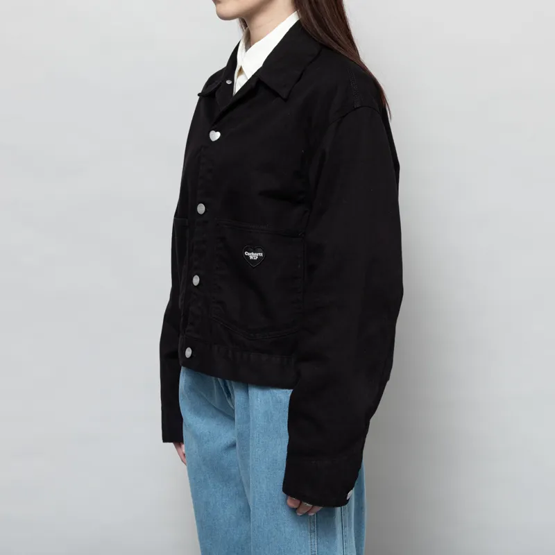 Carhartt WIP Womens Drewe Jacket Black Rinsed-1