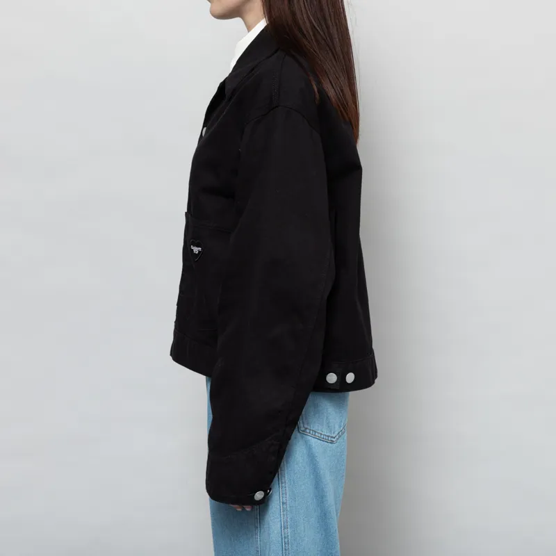 Carhartt WIP Womens Drewe Jacket Black Rinsed-2