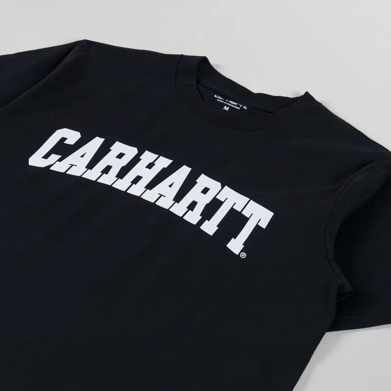 Carhartt WIP University T Shirt Black White-1