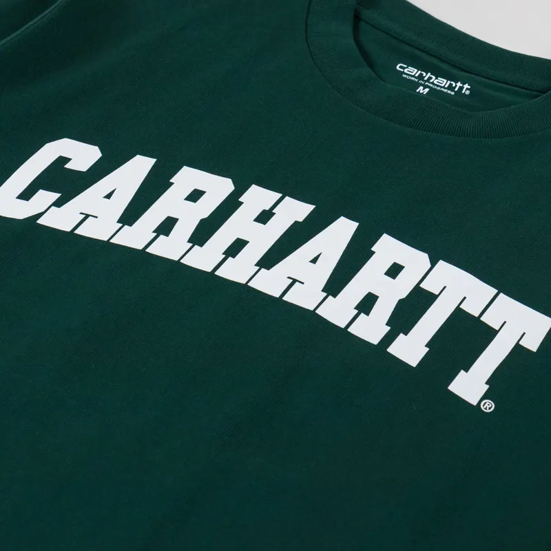 Carhartt WIP University T Shirt Conifer White-2