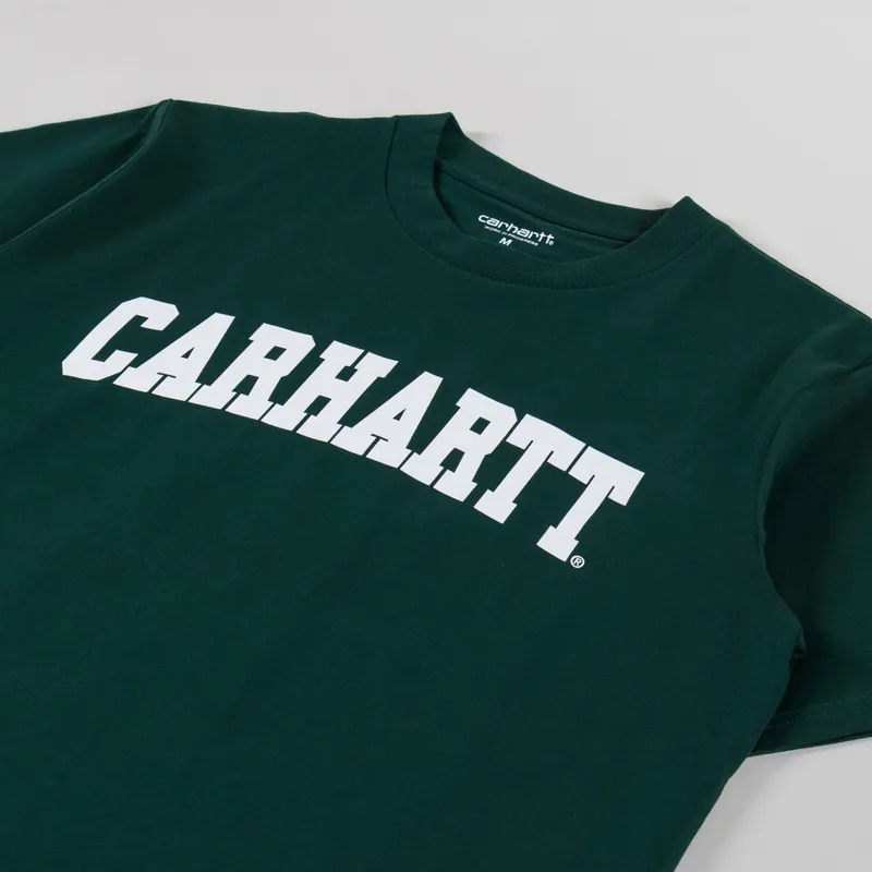 Carhartt WIP University T Shirt Conifer White-1
