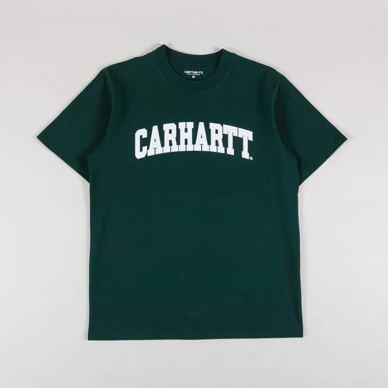 Carhartt WIP University T Shirt Conifer White
