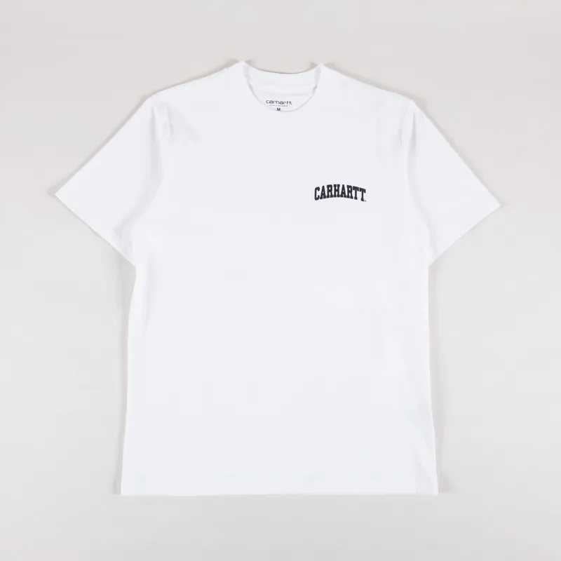 Carhartt WIP University Script T Shirt White Black