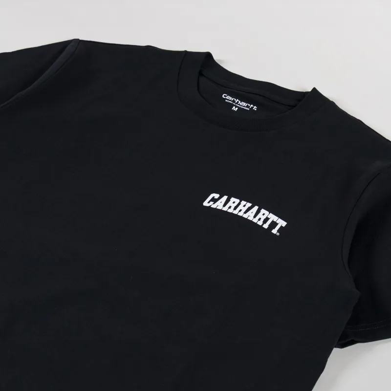 Carhartt WIP University Script T Shirt Black White-1