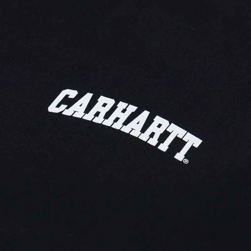 Carhartt WIP University Script T Shirt Black White-2