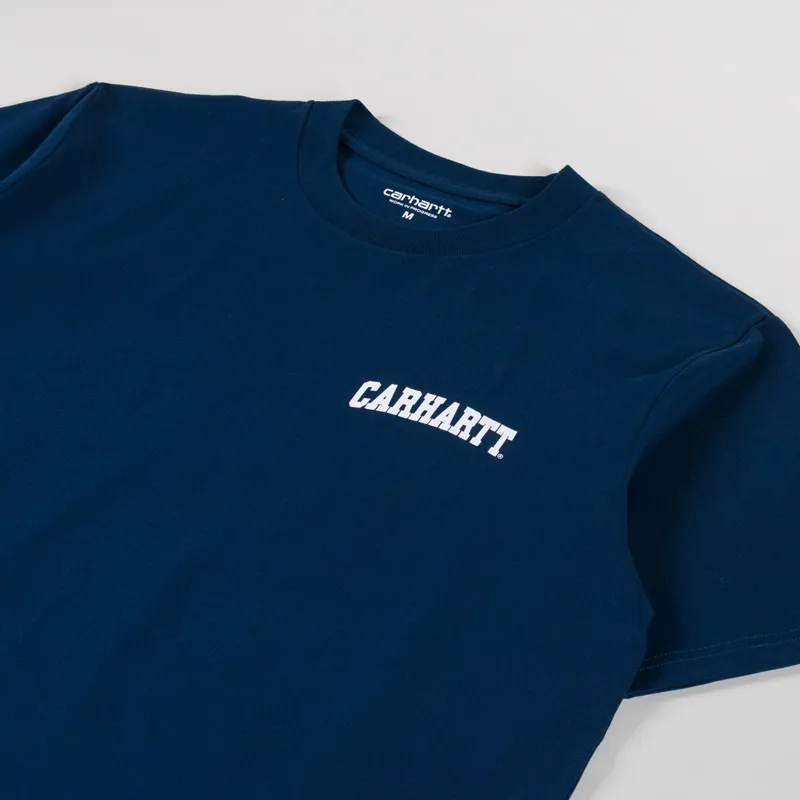 Carhartt WIP University Script T Shirt Ink White-1