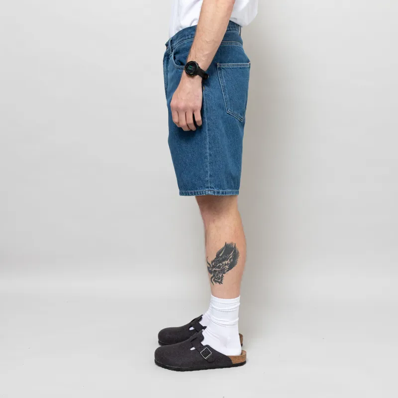 Carhartt WIP Nolan Shorts Blue Heavy Stonewashed-2