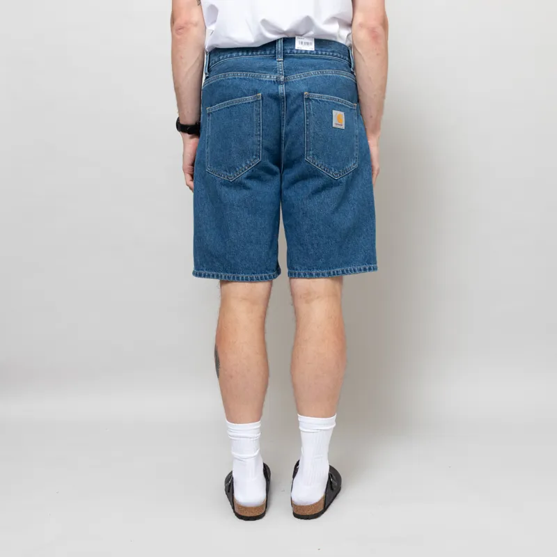 Carhartt WIP Nolan Shorts Blue Heavy Stonewashed-3