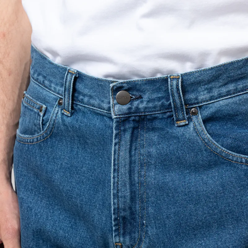 Carhartt WIP Nolan Shorts Blue Heavy Stonewashed-5